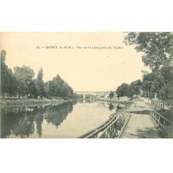 carte postale ancienne 77 MORET-SUR-LOING. Près du Viaduc 1910