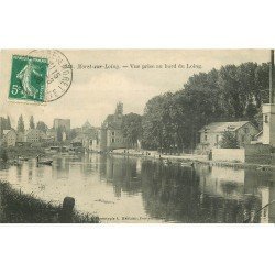 carte postale ancienne 77 MORET-SUR-LOING. Maraîchers sur le Loing 1908