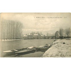 carte postale ancienne 77 MORET-SUR-LOING. En aval du Pont