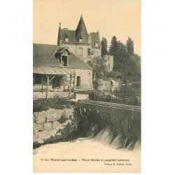 carte postale ancienne 77 MORET-SUR-LOING. Vieux Moulin et propriété moderne