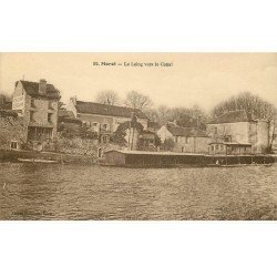 carte postale ancienne 77 MORET-SUR-LOING. Vers le Canal Hôtel et Bains