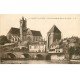 carte postale ancienne 77 MORET-SUR-LOING. Le Pont et Epicerie 1935