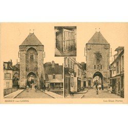 carte postale ancienne 77 MORET-SUR-LOING. Les Deux Portes