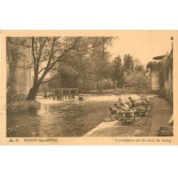 carte postale ancienne 77 MORET-SUR-LOING. Lavandières