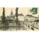 carte postale ancienne 77 MELUN. Pont Ancien Châtelet 1913