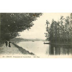 carte postale ancienne 77 MELUN. Promenade de Vaux-le-Pénil 1914