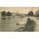 carte postale ancienne 77 MELUN. Lavandières Quai de la Verrerie