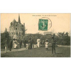 carte postale ancienne 03 NERIS-LES-BAINS. Parc du Casino 1911. Convalescente en Tricycle Pousette