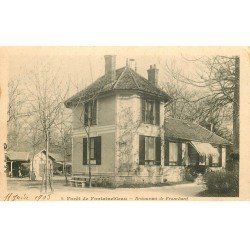 carte postale ancienne 77 FONTAINEBLEAU. Restaurant de Franchard 1903