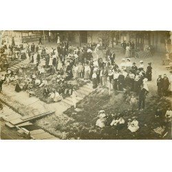 carte postale ancienne 77 FONTAINEBLEAU. Vue d'un Ballon. Carte Photo 1906