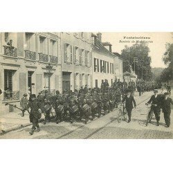 77 FONTAINEBLEAU. Rentrée de Manoeuvres Fanfare Militaire