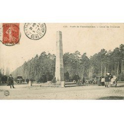 carte postale ancienne 77 FONTAINEBLEAU. L'Obélisque 1907 Croix de Toulouse