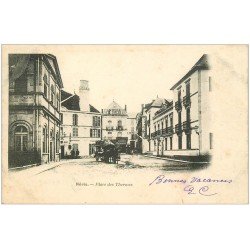 carte postale ancienne 03 NERIS-LES-BAINS. Place des Thermes 1905