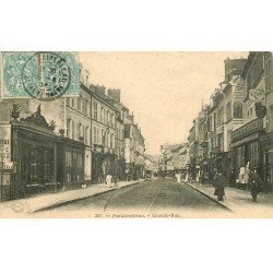 carte postale ancienne 77 FONTAINEBLEAU. Grande Rue 1904 n°367