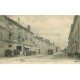 carte postale ancienne 77 FONTAINEBLEAU. Grande Rue Hôtel Restaurant Quartier des Suisses 1907