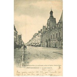 carte postale ancienne 77 FONTAINEBLEAU. Grande Rue 1904