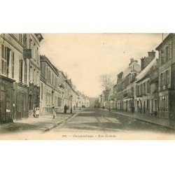carte postale ancienne 77 FONTAINEBLEAU. Grande Rue 1904 Relieur