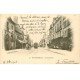 carte postale ancienne 77 FONTAINEBLEAU. Grande Rue 1902 Tramway Byrrh