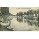 carte postale ancienne 77 MELUN. Pont et Bateaux Lavoirs avec Lavandières