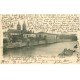 carte postale ancienne 77 MELUN. Maison Centrale et Tours Notre-Dame 1903