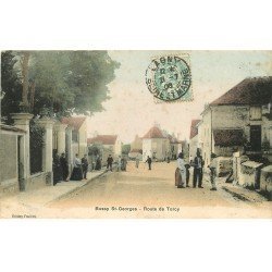 carte postale ancienne K. 77 BUSSY SAINT-GEORGES. Route de Torcy 1906