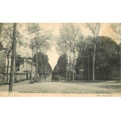 carte postale ancienne K. 77 DAMMARIE-LES-LYS. Voiture Avenue de Chailly. Timbre absent