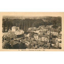 carte postale ancienne K. 77 MELUN. Panorama sur la Mée