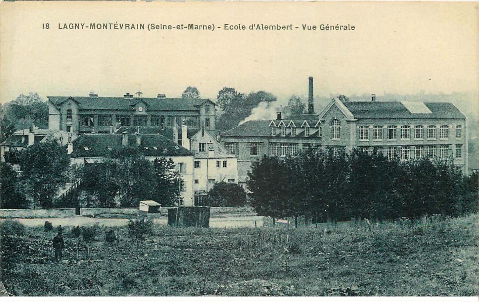 carte postale ancienne K. 77 LAGNY-MONTEVRAIN. Ecole d'Alembert