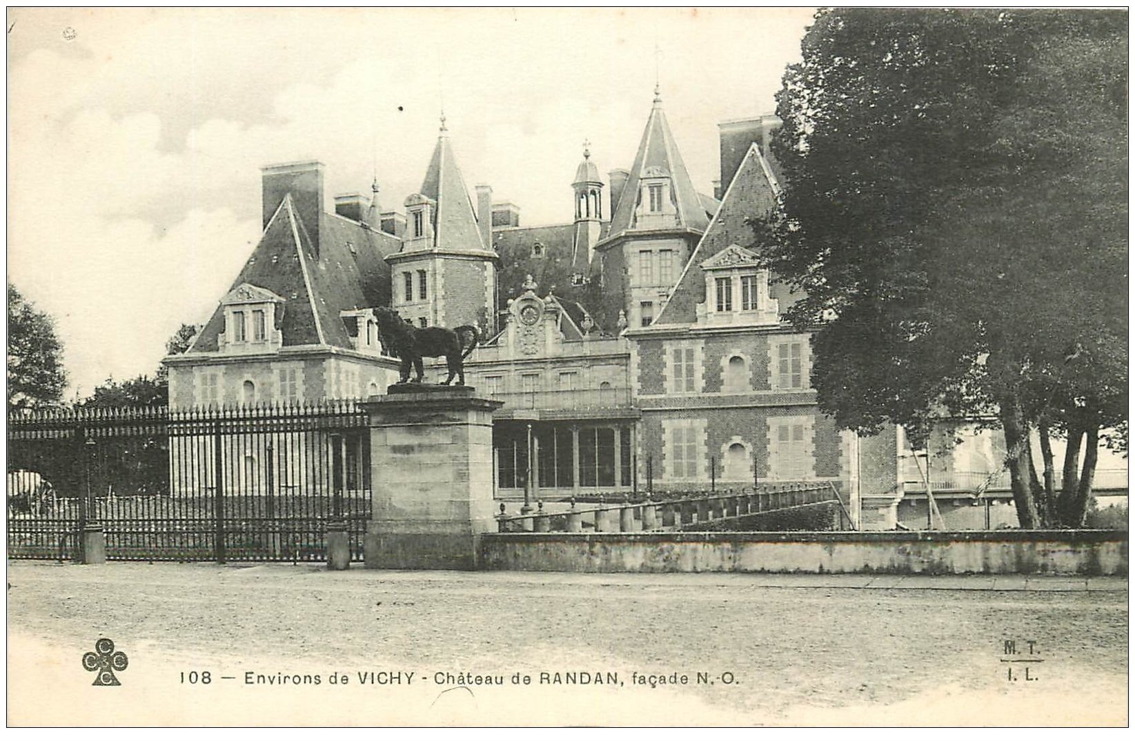 carte postale ancienne 03 RANDAN. Le Château. M.T.I.L