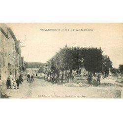 carte postale ancienne K. 77 COLLEGIEN. Place de l'Eglise