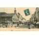 carte postale ancienne K. 77 FONTAINEBLEAU. Le Marché Rue Grande 1908