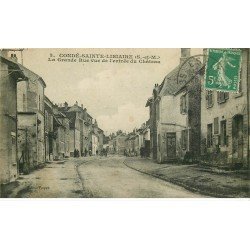 carte postale ancienne K. 77 CONDE-SAINTE-LIBIAIRE. La Grande Rue 1910