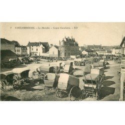 carte postale ancienne K. 77 COULOMMIERS. Le Marché Cours Gambetta