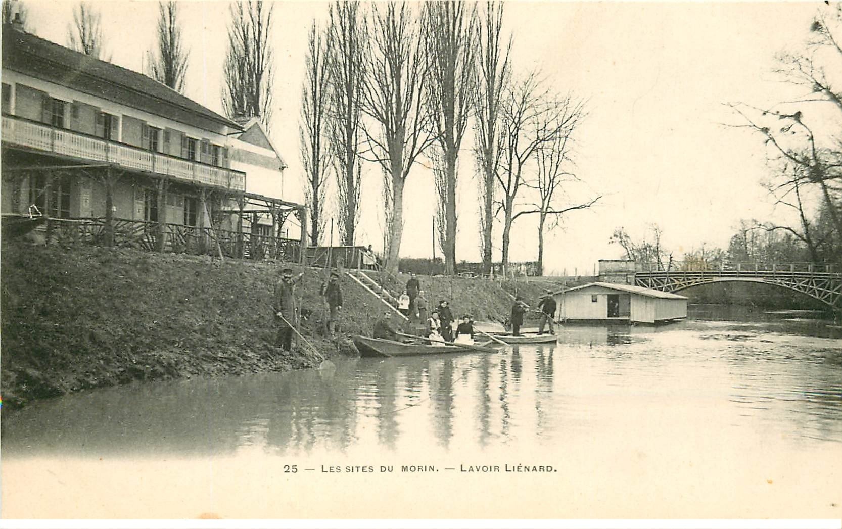 carte postale ancienne K. 77 LAVOIRS LIENARD SUR LE MORIN