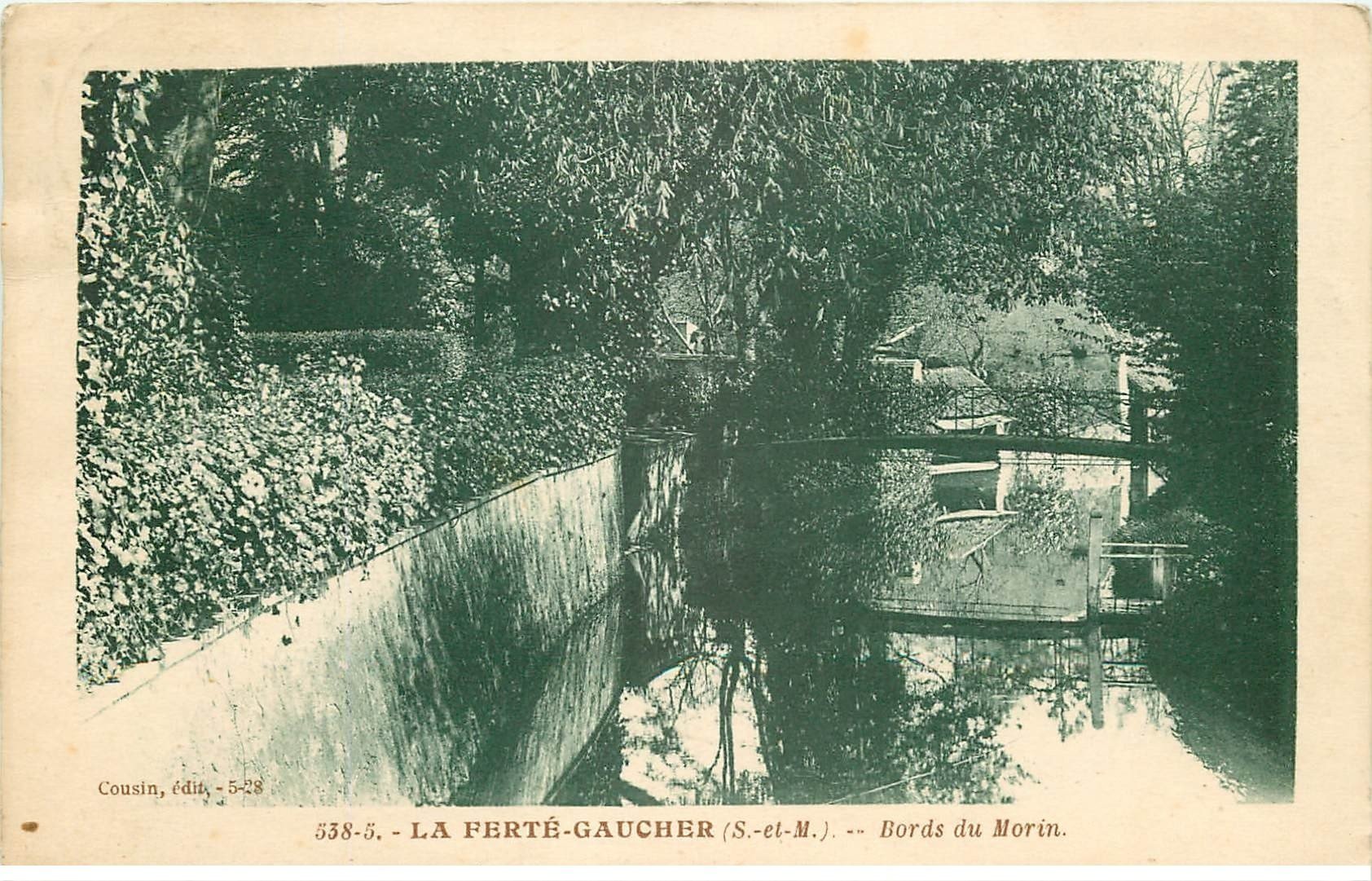 carte postale ancienne K. 77 LA FERTE GAUCHER. Bords du Morin. Timbre manquant