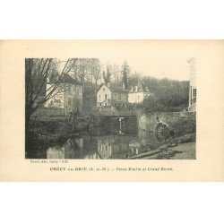 carte postale ancienne K. 77 CRECY-EN-BRIE. Vieux Moulin sur Grand Morin