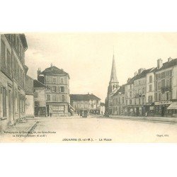 carte postale ancienne K. 77 JOUARRE. La Place 1914 Comptoirs Français et Familistère