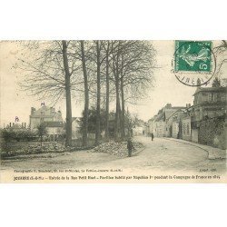 carte postale ancienne K. 77 JOUARRE. Entrée de la Rue Petit Huet 1913