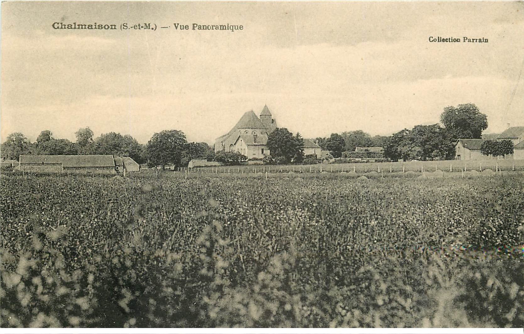 carte postale ancienne K. 77 CHALMAISON. Vue panoramique