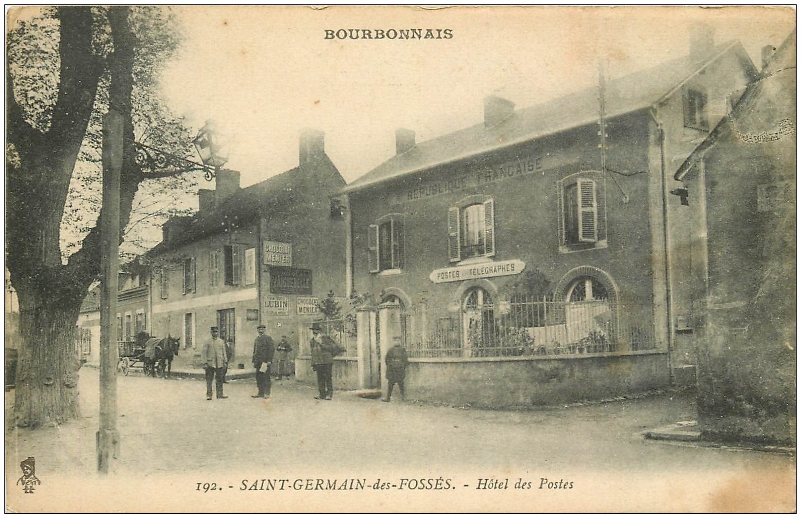 carte postale ancienne 03 SAINT-GERMAIN-DES-FOSSES. Hôtel des Postes