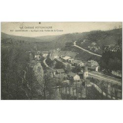 carte postale ancienne 23 AUBUSSON. La Gare Vallée de la Creuse 1915