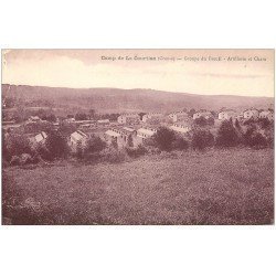 carte postale ancienne 23 CAMP DE LA COURTINE. Artillerie et Chars Groupe du Breuil