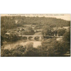 carte postale ancienne 23 CHAMBON-SUR-VOUEIZE. Pont Vallée de la Tardes