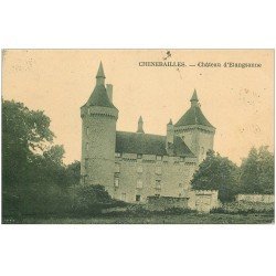 carte postale ancienne 23 CHENERAILLES. Château d'Etangsanne 1924
