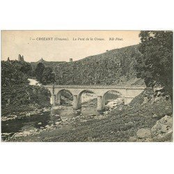 carte postale ancienne 23 CROZANT. Le Pont de la Creuze