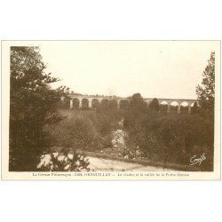 carte postale ancienne 23 GENOUILLAT. Viaduc et Vallée Petite Creuse