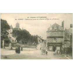 23 GUERET. Mercerie Bonneterie Place de la Préfecture. Château des Comtes de la Marche