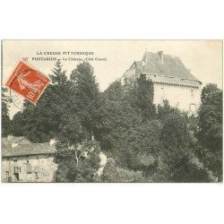 carte postale ancienne 23 PONTARION. Le Château 1913