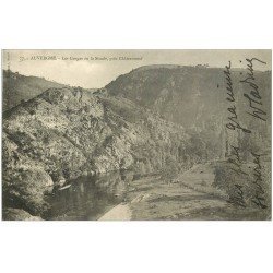 carte postale ancienne 03 SIOULE. Les Gorges 1904