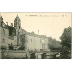 carte postale ancienne 24 BRANTOME. Eglise et Pont